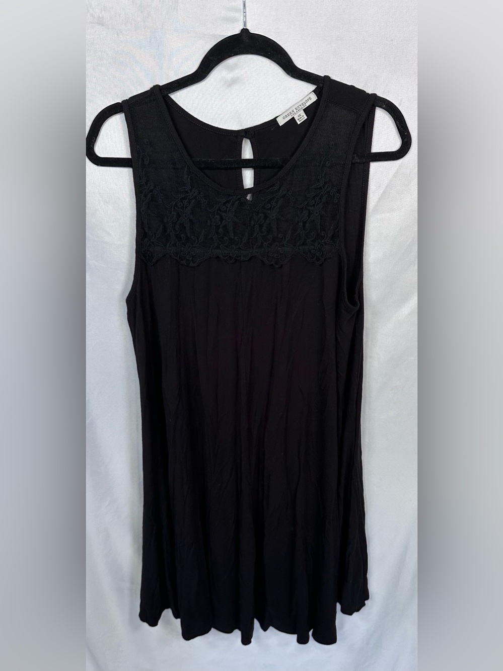 Green Envelope Black Sleeveless Mini Dress Size 1X